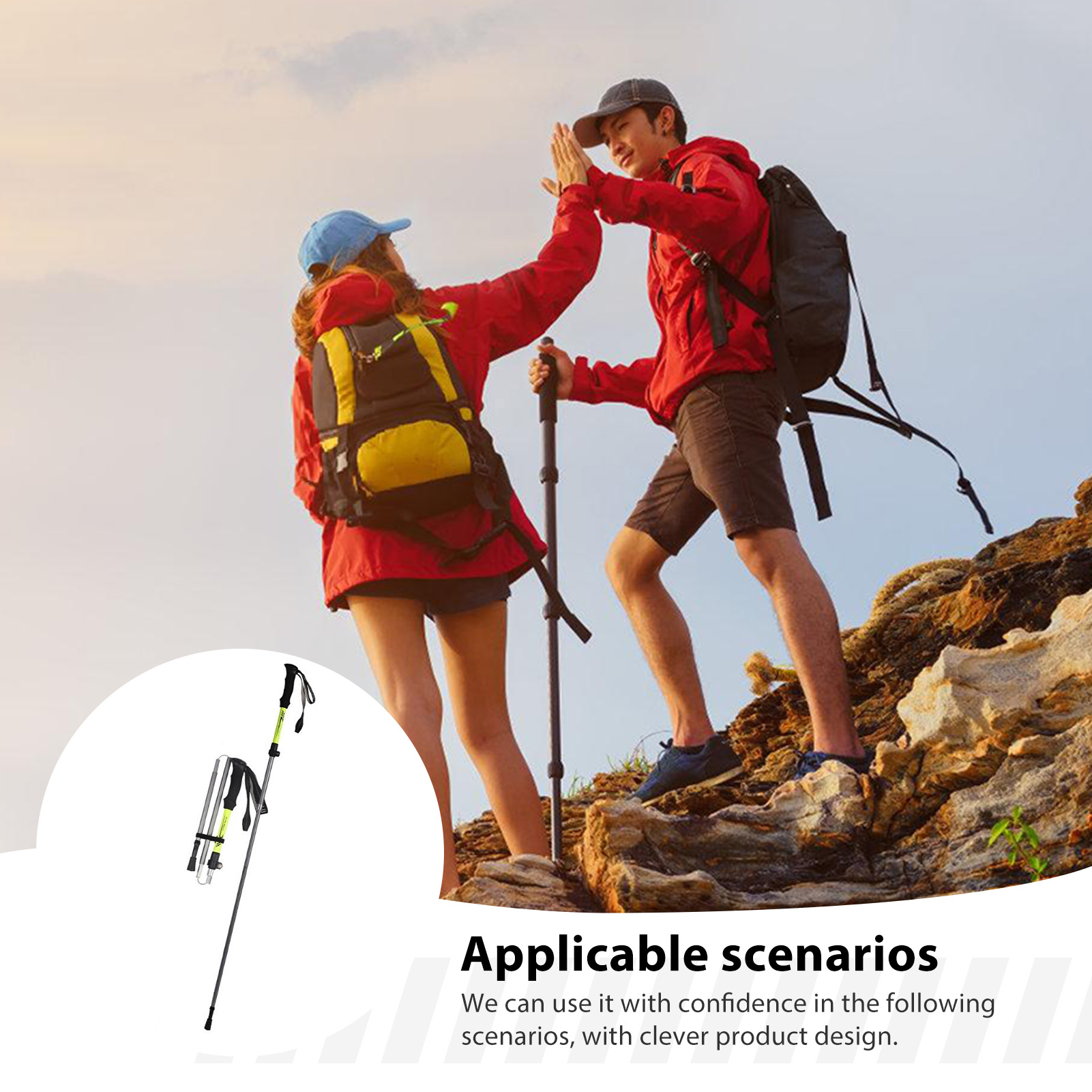 Outdoor Sport Climbing Gear - Bastone da Trekking in Lega di